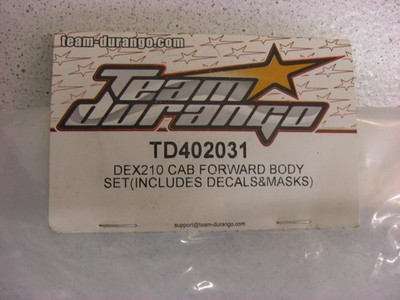 Team durango TD402031 DEX210 CAB FORWARD BODY SET (Decals)