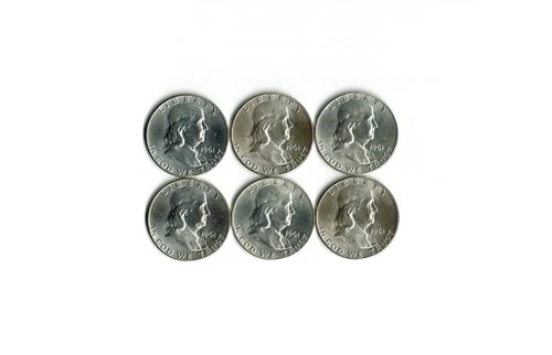 Franklin Half Dollars - BU - Lot of 6