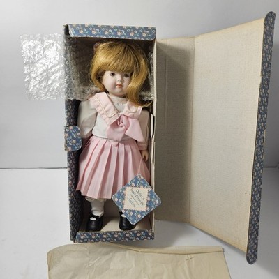 Vintage Russ Berrie Porcelain Dolls Of Days Gone By, Andrea, w/ Box & Tags, 12 ''