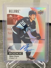 2023-24 Upper Deck Allure Red Rainbow Rookie Auto Ryker Evans Kraken