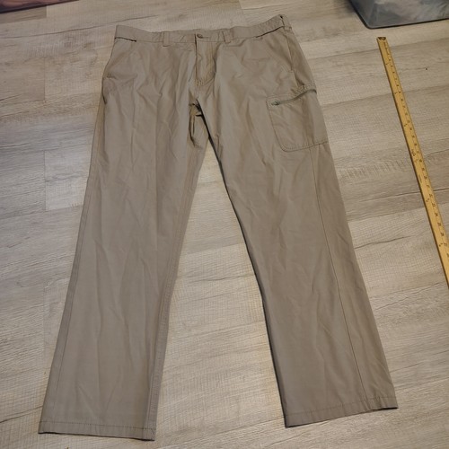 Huk Mens XXL Performance Fishing Pants Tan Khaki Stretch Cargo Outdoor 40x31