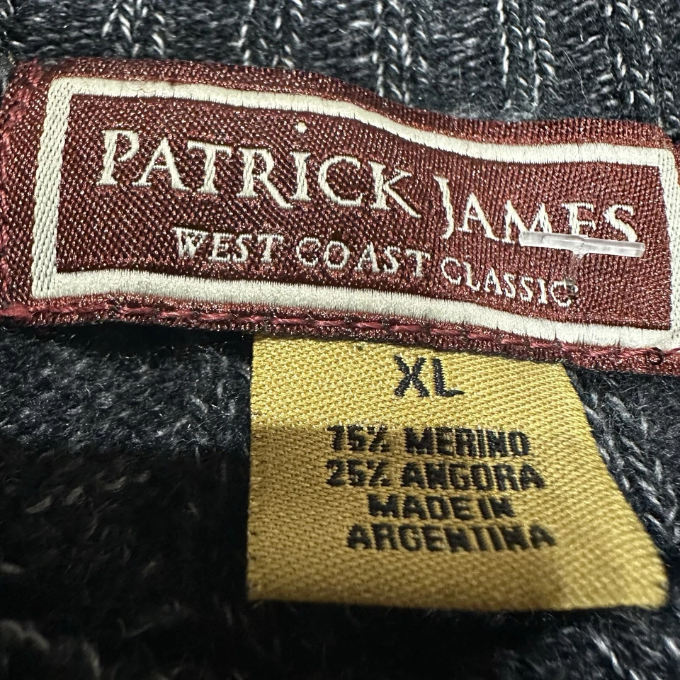 Vintage Patrick James Men’s Sweater XL Merino Wool Elbow Patch Fisherman Grandpa - Image 4 of 4
