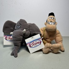 Disney Store George of the Jungle And Shep the Elephant bean bag toy