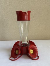 Perky-Pet Hummingbird 8 oz Glass/Plastic Pinch-Waist Nectar Bird Feeder 4 ports