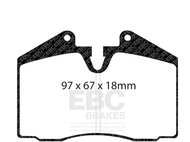 For 1997-1998 Ferrari 456 GTA Brake Pad Set Rear EBC 92663HHDX