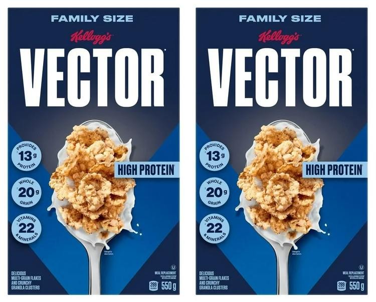 Kellogg's Vector Protein Breakfast Cereal, 550g (2 Pack)
