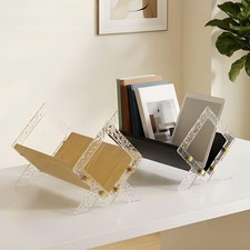 Tilting Tabletop Bookshelf Desk Organizer for Living Room Home Decor Table