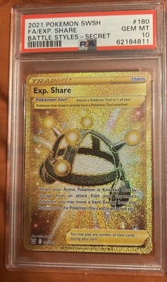 2021 Pokemon Sword & Shield Battle Styles Exp. Share Secret Fa PSA 10 #180