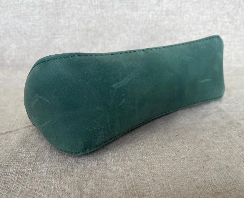 Bolso de belleza maquillaje almacenamiento de cosméticos cuero grano rico verde Portland Foto 4 de 4