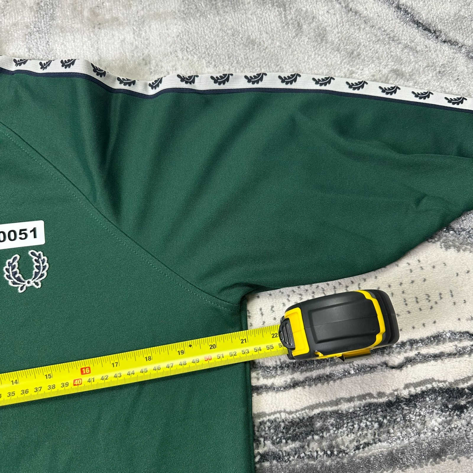 Vintage Fred Perry Full Zip Small Green Funnel Neck Tracksuit Top Track Jacket image 4