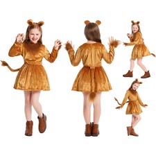 Child Lion Kids King Character Jungle Book Costume Halloween Party FANCY DRESS