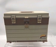 Vtg Plano 757 Fishing Tackle Box Top Storage 4 Drawers USA Missn Small Dividers