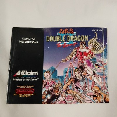 Double Dragon II 2 Instruction Manual Booklet Book Nintendo NES Authentic 