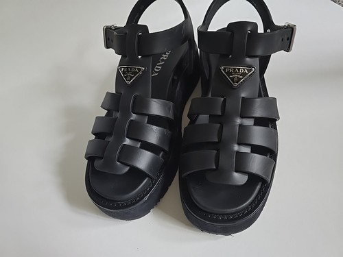 Prada Platform Cage Sandal Black (Women) 8/38 $995.00 Read - Picture 3 of 11