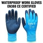 Waterproof Work Gloves Fully Latex Coated Wet Grip Builders Gardening Mechanic