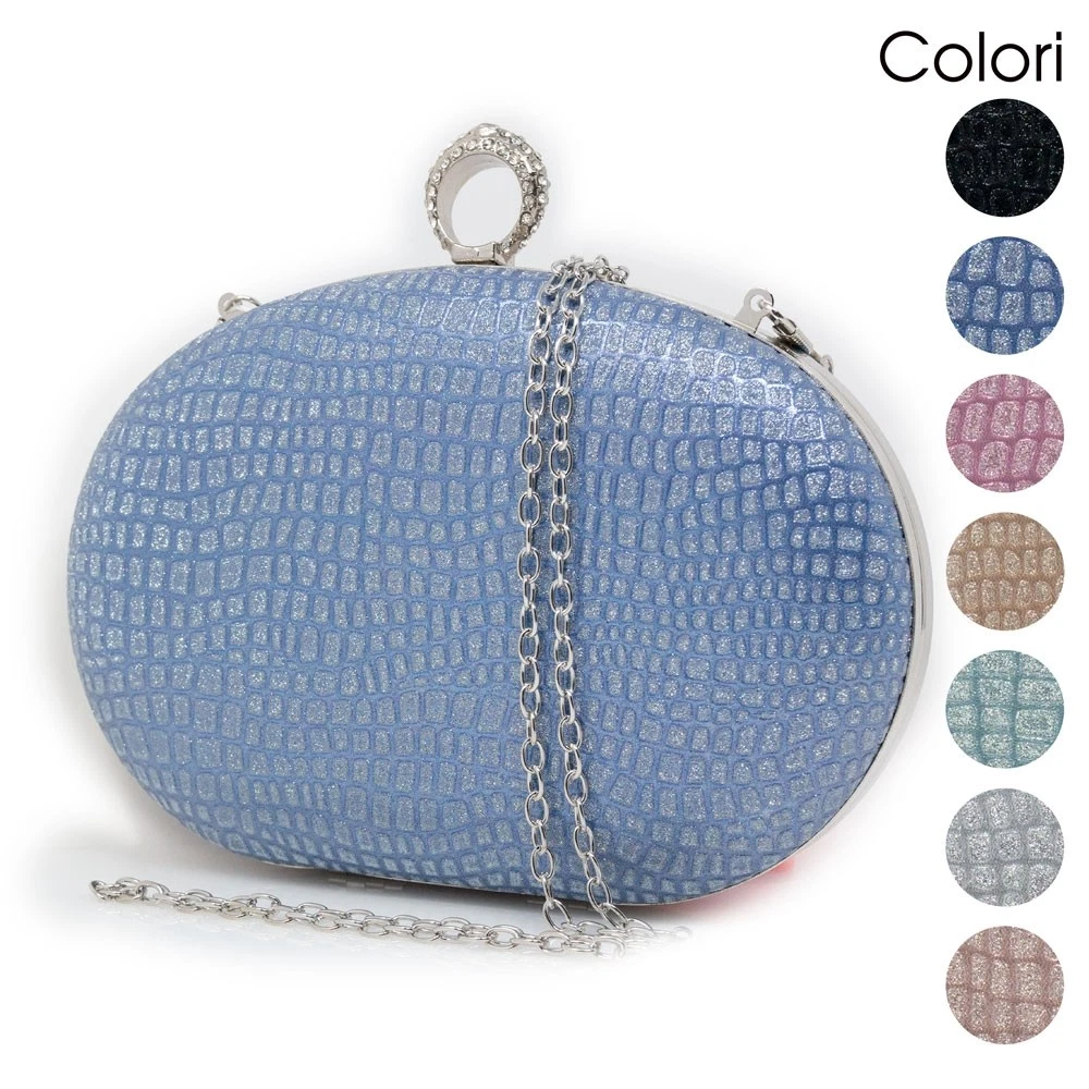 Acquista Pochette Con Busta Glitterata Per Donna Elegante Pochette Da Sera Con Paillettes Con Catena Per Matrimonio, Ballo Di Fine Anno, Festa Di Ballo, Regalo Per La Mamma In Italia A Partire