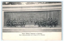 Vintage Kaiser Wilhelm Denkmal Hamburg Postcard 1871 Kaiserproklamation
