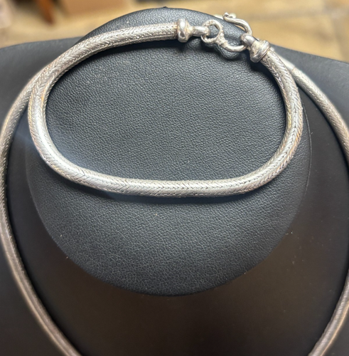 Vintage Indian Silver Snake Chain Necklace & Bracelet Set - Picture 10 of 10