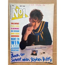 STEPHEN DUFFY NO.1 MAGAZINE SEPT 7 1985 STEPHEN DUFFY COVER WITH MORE INSIDE UK