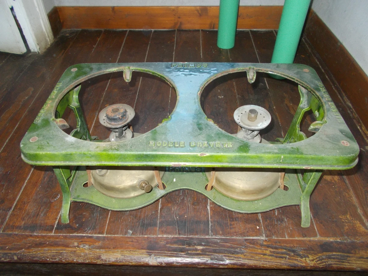 Lot De 2 Réchauds à Pétrole Anciens + 4 Pieds Fonte Émaillés - Pour Pièces