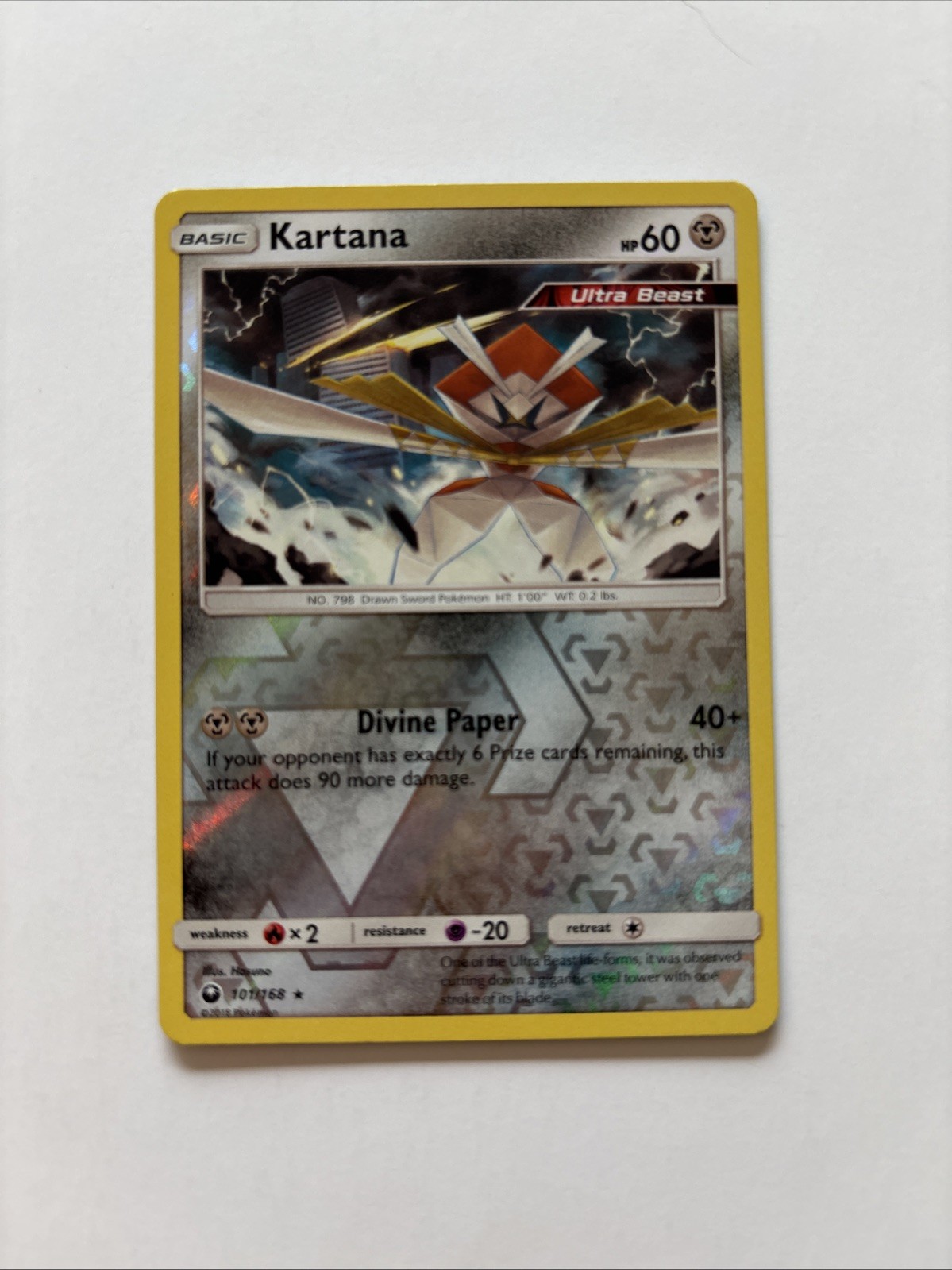 Kartana 101/168 Rev Reverse Holo SM Celestial Storm Pokemon NM
