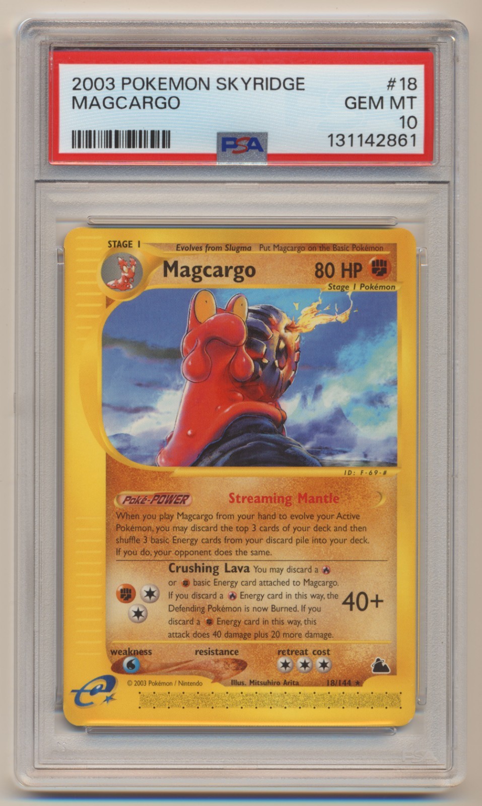 PSA 10 Pokemon Skyridge Rare Magcargo 18/144 GEM MINT Condition!!