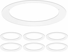 Luxrite 6-Pack White Goof Trim Ring for 5/6 Inch Recessed and Fixtures Lights