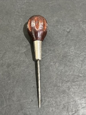 Vintage Craftsman bb Scratch Awl  Wood Handle Tool Made In USA 6.5 