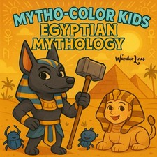 Mytho‑Color Kids: Egyptian Mythical Creatures to Discover and Color - 50 Cute, E
