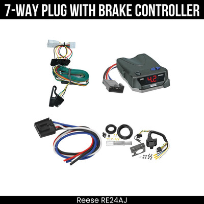 Reese RV 7-Way Trailer Wiring Harness + Brake Control For 97-01 Jeep Cherokee