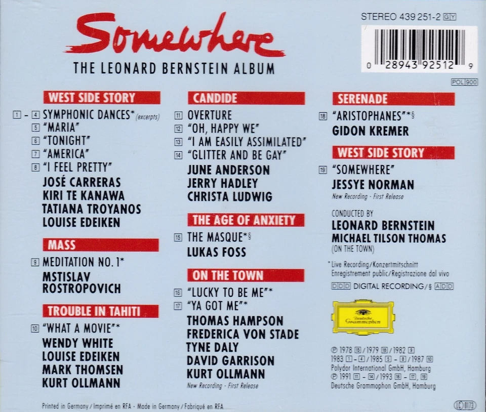 Leonard Bernstein - Somewhere - Bild 2 von 2