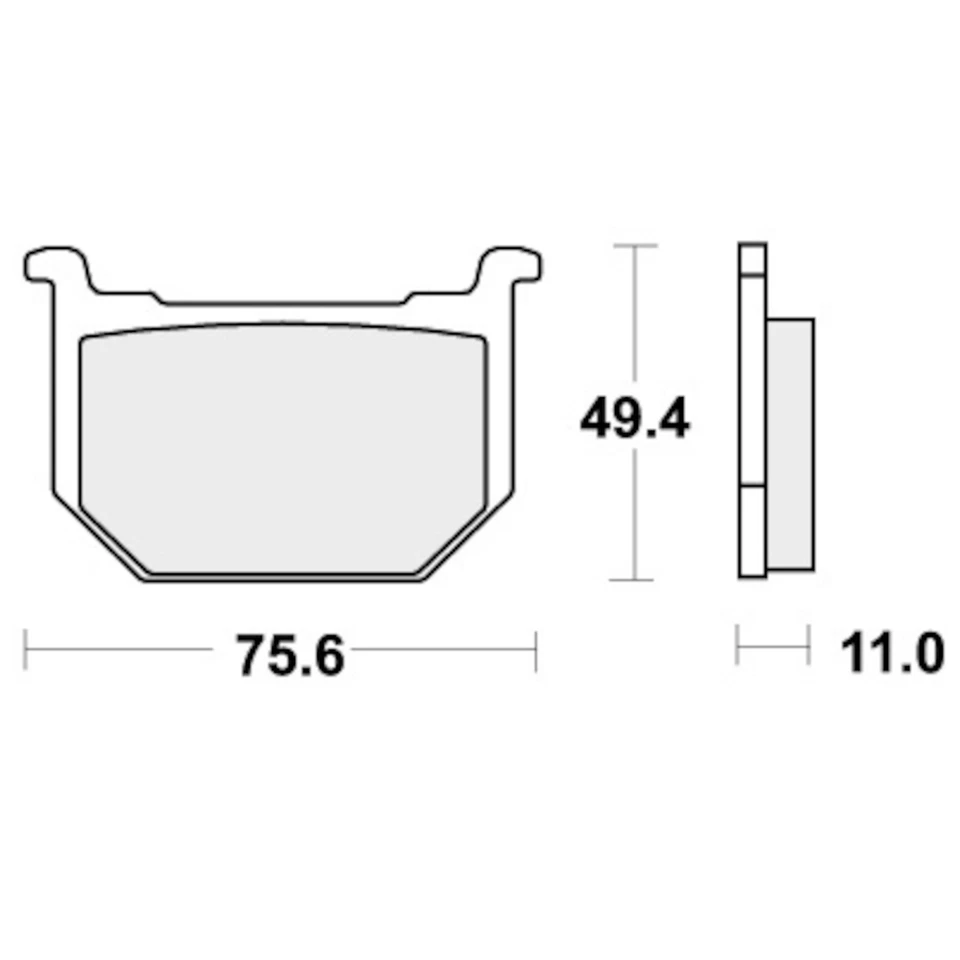 Pastillas de freno para SUZUKI GS 850 GT 1980 Front Street SBS Foto 2 de 4