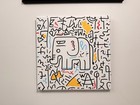 Original Elephant Doodle Paint Marker Artwork 12x12 Canvas Pop Art — photo 5