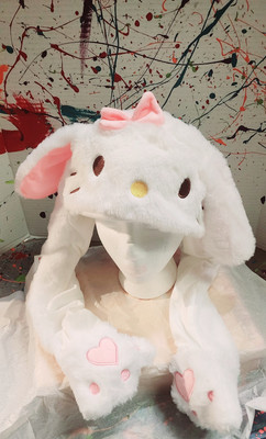 Kawaii Cute Sanrio Hello Kitty Easter Bunny Moving Ears Flopped ears Soft Plush