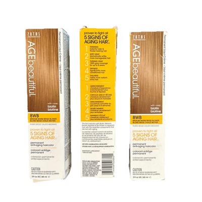 THREE Zotos Haircolor Professional AGEbeautiful Perm 8WB Med Warm Beige Blonde