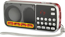 Portable Mini USB FM Radio  Music Player  Micro SD/TF Card Speaker 088 Red 