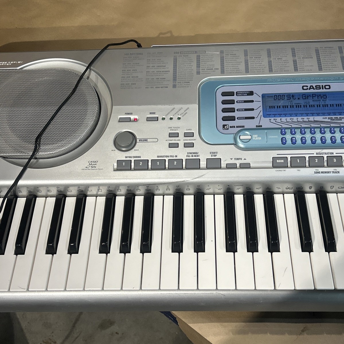 Casio WK-3000 Keyboard - Tested & Working With Power Adapter | eBay