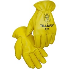 Tillman 817 Top Grain Heavyweight Elkskin Drivers Gloves with Lined Back, Medium