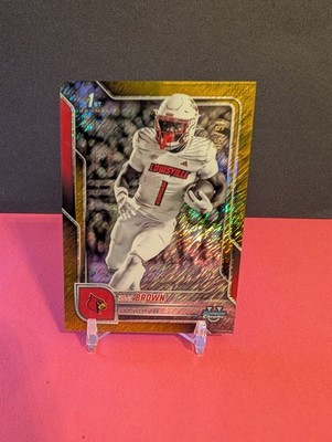 2025 Bowman U Chrome Isaac Brown 1st Gold Shimmer Refractor /50 Louisville