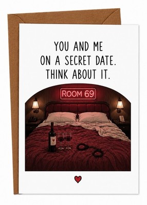 Funny Anniversary Card for Wife Husband Girlfriend Boyfriend Secret Date
