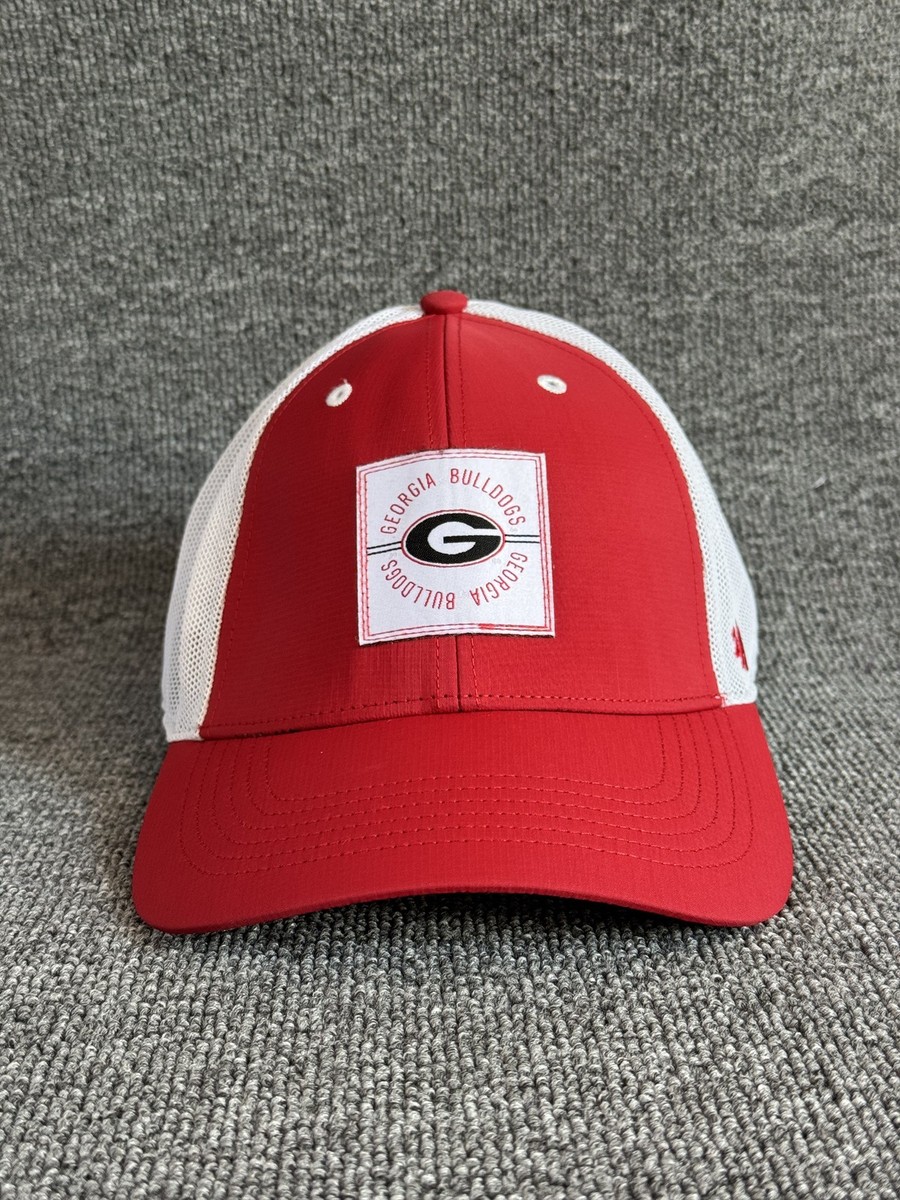 '47 Brand Georgia Bulldogs NCAA Trucker Strapback Hat Red White Logo Patch