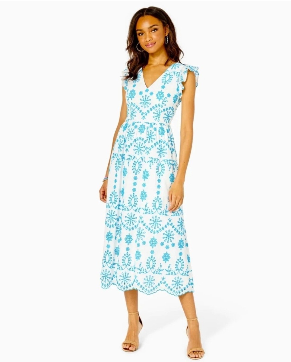 lilly pulitzer turquoise and gold dress NWT LILLY PULITZER BETSEY DRESS WAVE JACQUARD SIZE 8 – Chic Selects of Palm  Beach