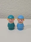 Vintage Fisher Price Little People Blue Flight Attendant Plane Girl Lady Figures
