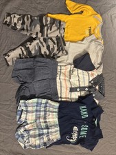 Lot Of 3 Sets Size 3 Month Two Shorts 1Pants 2 Shirts 1 Short 1 Long One Piece