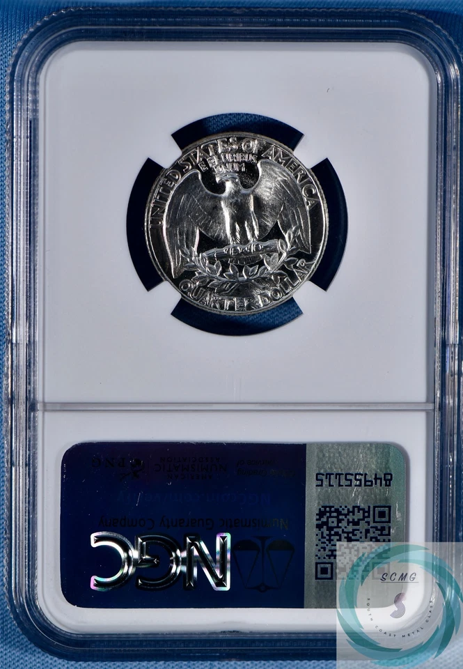 1951 Washington Quarter NGC PF 65  CAMEO - Tougher Date Black & Frost - Image 2 of 4