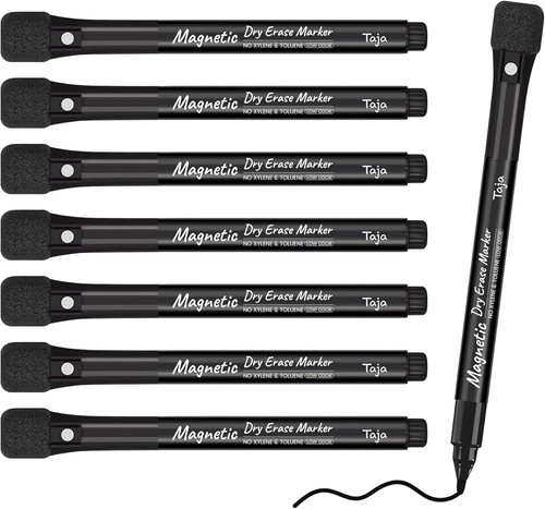 Magnetische trocken abwischbare Whiteboard-Marker, 8 Stück bunte feine Spitze dünn trocken abwischbar - Bild 8 von 11