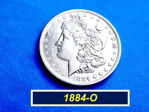 1884-O Morgan SILVER Dollar ➳ "AU" (Lower AU Range)➳ Sharp Design Details ➳ 584o