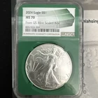 2024 EAGLE S$1- MS70 From US MINT SEALED BOX - NGC CERTIFIED Green Core