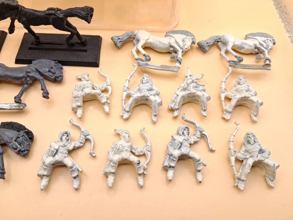Warhammer Fantasy Wood Elf Cavalry Vintage Job Lot Bundle 80s METAL D768 - Image 4 of 4