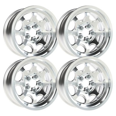 (Set-4) Vision ATV 351 Flow 15x7 4x136 38mm Machined Wheels Rims 15 inch